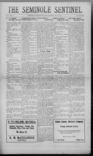 The Seminole Sentinel (Seminole, Tex.), Vol. 17, No. 18, Ed. 1 Thursday, July 26, 1923