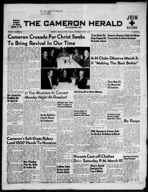 The Cameron Herald (Cameron, Tex.), Vol. 96, No. 48, Ed. 1 Thursday, March 1, 1956