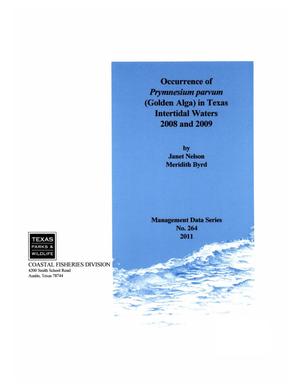 Occurrence of Prymnesium parvum (Golden Alga) in Texas Intertidal Water 2008 and 2009