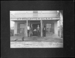 Primary view of object titled 'the W.P. Woolley Grocery Store in Needville, Texas.'.