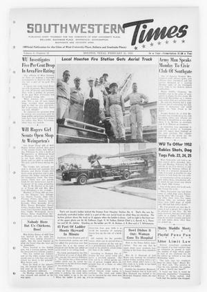 Southwestern Times (Houston, Tex.), Vol. 8, No. 18, Ed. 1 Thursday, February 21, 1952