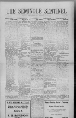 The Seminole Sentinel (Seminole, Tex.), Vol. 17, No. 19, Ed. 1 Thursday, August 2, 1923
