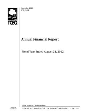 Texas Commission on Environmental Quality Annual Financial Report: 2012