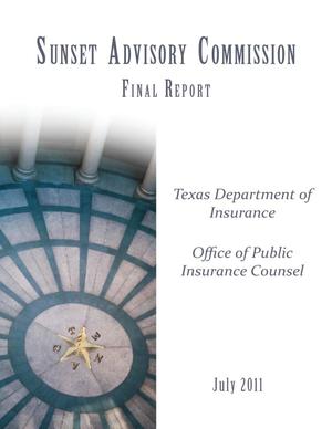 Sunset Commission Final Report: Texas Department of Insurance & Office of Public Insurance Counsel