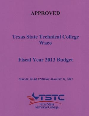 Primary view of object titled 'Texas State Technical College Waco Budget: 2013'.