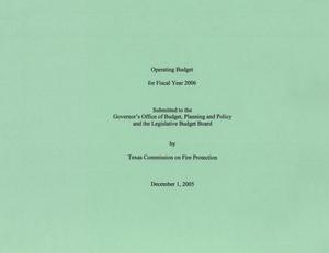 Primary view of object titled 'Texas Commission on Fire Protection Operating Budget: 2006'.