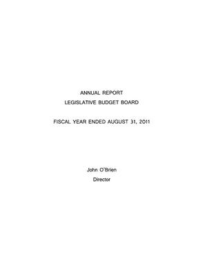 Primary view of object titled 'Texas Legislative Budget Board Annual Financial Report: 2011'.