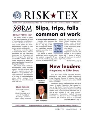 Primary view of object titled 'Risk-Tex, Volume 14, Issue 3, April 2011'.