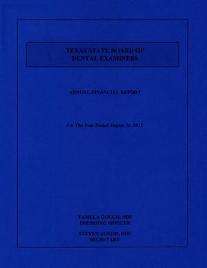 Texas State Board of Dental Examiners Annual Financial Report: 2012