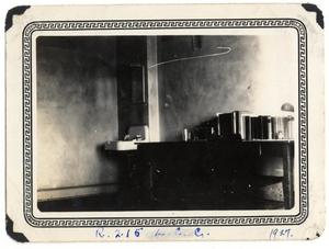 Primary view of object titled '[Kilian Hall dormitory room, Lutheran Concordia College]'.