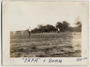 [Two Lutheran Concordia College faculty members, Henry Studtmann and A. Born, standing in a field]