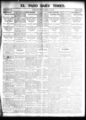 El Paso Daily Times. (El Paso, Tex.), Vol. 22, Ed. 1 Wednesday, July 23, 1902