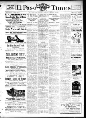 El Paso International Daily Times (El Paso, Tex.), Vol. 19, No. 37, Ed. 1 Saturday, February 12, 1898
