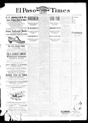 El Paso International Daily Times (El Paso, Tex.), Vol. 18, No. 175, Ed. 1 Saturday, July 23, 1898