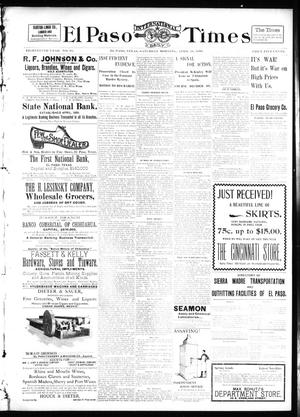 El Paso International Daily Times (El Paso, Tex.), Vol. 18, No. 91, Ed. 1 Saturday, April 16, 1898