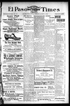 El Paso International Daily Times (El Paso, Tex.), Vol. 19, No. 192, Ed. 1 Sunday, August 13, 1899