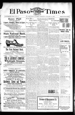 El Paso International Daily Times (El Paso, Tex.), Vol. 19, No. 14, Ed. 1 Tuesday, January 17, 1899