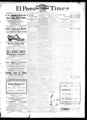 El Paso International Daily Times (El Paso, Tex.), Vol. 18, No. 239, Ed. 1 Thursday, October 6, 1898
