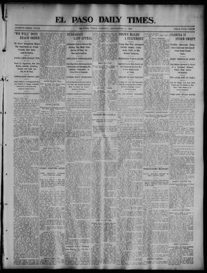 Primary view of object titled 'El Paso Daily Times. (El Paso, Tex.), Vol. 23, No. 124, Ed. 1 Tuesday, September 15, 1903'.
