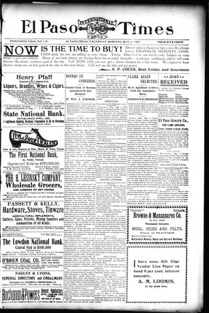 El Paso International Daily Times (El Paso, Tex.), Vol. 20, No. 119, Ed. 1 Wednesday, May 16, 1900