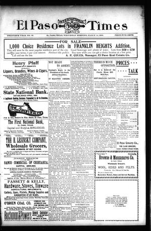 El Paso International Daily Times (El Paso, Tex.), Vol. 20, No. 66, Ed. 1 Wednesday, March 14, 1900