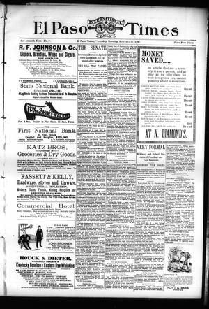 El Paso International Daily Times (El Paso, Tex.), Vol. 17, No. 35, Ed. 1 Thursday, February 11, 1897