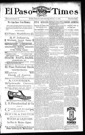 El Paso International Daily Times (El Paso, Tex.), Vol. 13, No. 46, Ed. 1 Thursday, February 23, 1893