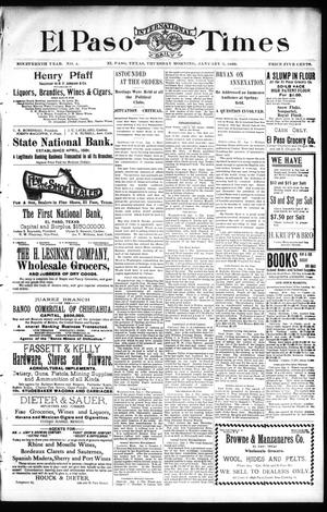 El Paso International Daily Times (El Paso, Tex.), Vol. 19, No. 4, Ed. 1 Thursday, January 5, 1899
