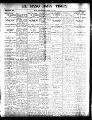 Primary view of object titled 'El Paso Daily Times. (El Paso, Tex.), Vol. 22, Ed. 1 Wednesday, June 4, 1902'.