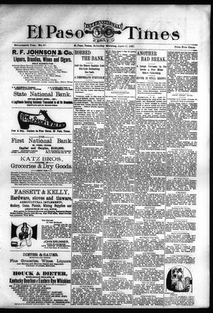 El Paso International Daily Times (El Paso, Tex.), Vol. 17, No. 91, Ed. 1 Saturday, April 17, 1897