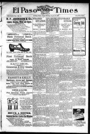 El Paso International Daily Times (El Paso, Tex.), Vol. 17, No. 191, Ed. 1 Friday, August 13, 1897
