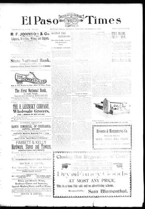 El Paso International Daily Times (El Paso, Tex.), Vol. 18, No. 255, Ed. 1 Tuesday, October 25, 1898