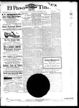 Primary view of object titled 'El Paso International Daily Times (El Paso, Tex.), Vol. 18, No. 230, Ed. 1 Sunday, September 25, 1898'.