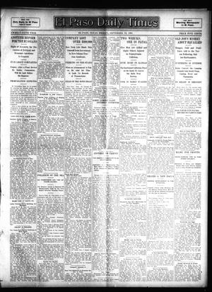 Primary view of object titled 'El Paso Daily Times (El Paso, Tex.), Vol. 25, Ed. 1 Friday, September 22, 1905'.