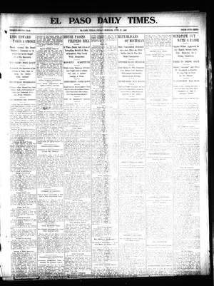 Primary view of object titled 'El Paso Daily Times. (El Paso, Tex.), Vol. 22, Ed. 1 Friday, June 27, 1902'.