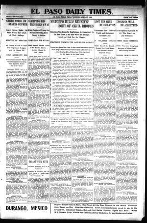 El Paso Daily Times. (El Paso, Tex.), Vol. 22, Ed. 1 Friday, April 11, 1902