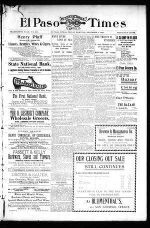 El Paso International Daily Times (El Paso, Tex.), Vol. 18, No. 293, Ed. 1 Friday, December 9, 1898
