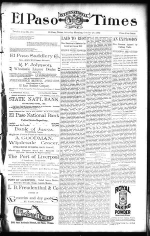 El Paso International Daily Times (El Paso, Tex.), Vol. 12, No. 251, Ed. 1 Saturday, October 29, 1892