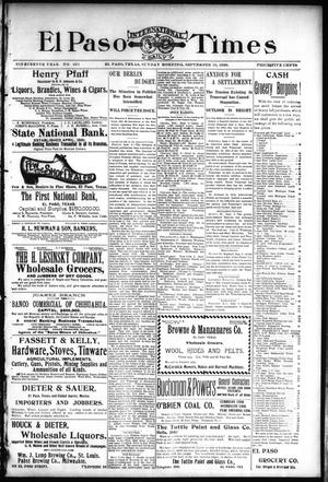 El Paso International Daily Times (El Paso, Tex.), Vol. 19, No. 221, Ed. 1 Sunday, September 10, 1899