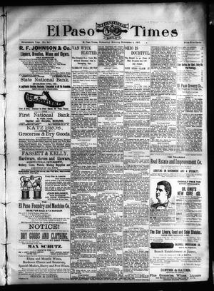 El Paso International Daily Times (El Paso, Tex.), Vol. 17, No. 261, Ed. 1 Wednesday, November 3, 1897