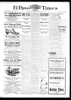 El Paso International Daily Times (El Paso, Tex.), Vol. 18, No. 197, Ed. 1 Thursday, August 18, 1898