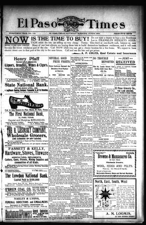 El Paso International Daily Times (El Paso, Tex.), Vol. 20, No. 140, Ed. 1 Saturday, June 9, 1900
