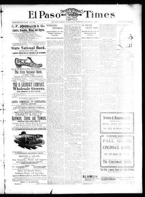 El Paso International Daily Times (El Paso, Tex.), Vol. 18, No. 238, Ed. 1 Wednesday, October 5, 1898