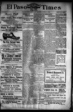 El Paso International Daily Times (El Paso, Tex.), Vol. 19, No. 208, Ed. 1 Thursday, August 31, 1899