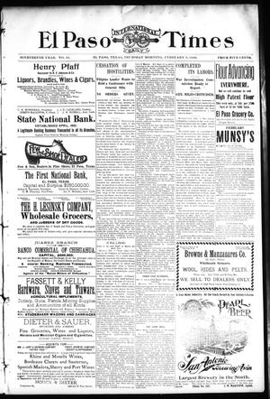 El Paso International Daily Times (El Paso, Tex.), Vol. 19, No. 34, Ed. 1 Thursday, February 9, 1899