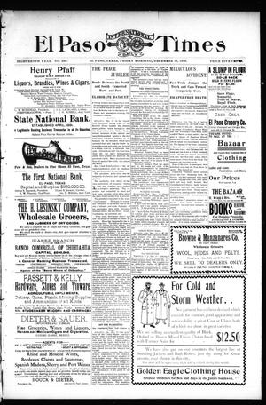 El Paso International Daily Times (El Paso, Tex.), Vol. 18, No. 299, Ed. 1 Friday, December 16, 1898