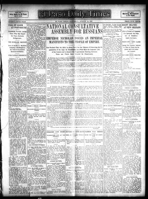 El Paso Daily Times (El Paso, Tex.), Vol. 25, Ed. 1 Saturday, August 19, 1905