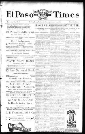 El Paso International Daily Times (El Paso, Tex.), Vol. 13, No. 9, Ed. 1 Wednesday, January 11, 1893