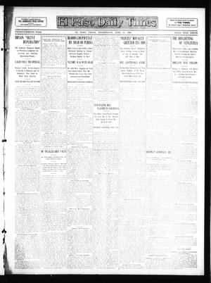 Primary view of object titled 'El Paso Daily Times (El Paso, Tex.), Vol. 28, Ed. 1 Wednesday, June 24, 1908'.