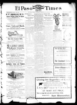 El Paso International Daily Times (El Paso, Tex.), Vol. 18, No. 253, Ed. 1 Saturday, October 22, 1898